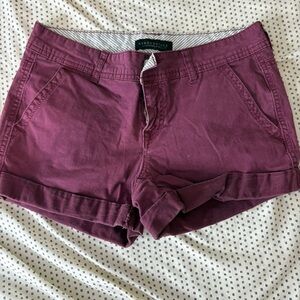 Aeropostale Women's Plum Cargo Shorts